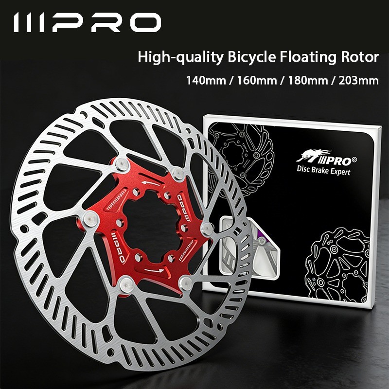 IIIPRO Rotor Rem Sepeda Floating 160mm 140/160/180/203MM, Rotor Cakram Rem Sepeda Jalan MTB, Rotor R