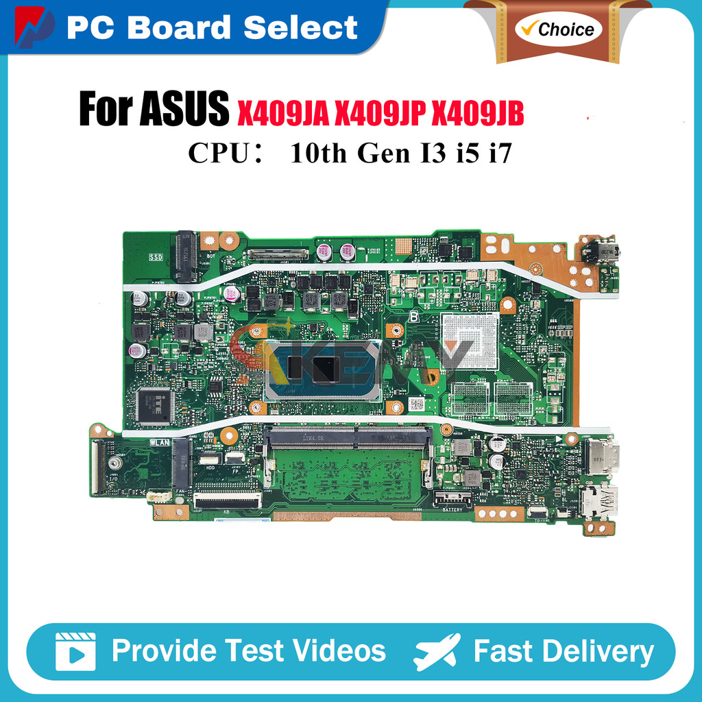 X409JA Laptop Motherboard For ASUS A409J Y4200J X409JB X409JP R409J X409J F409J Mainboard 10th Gen I