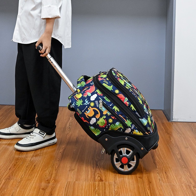 Tas Troli Anak Sekolah Laki Laki Premium | Tas Koper Trolly Bag Roda Besar