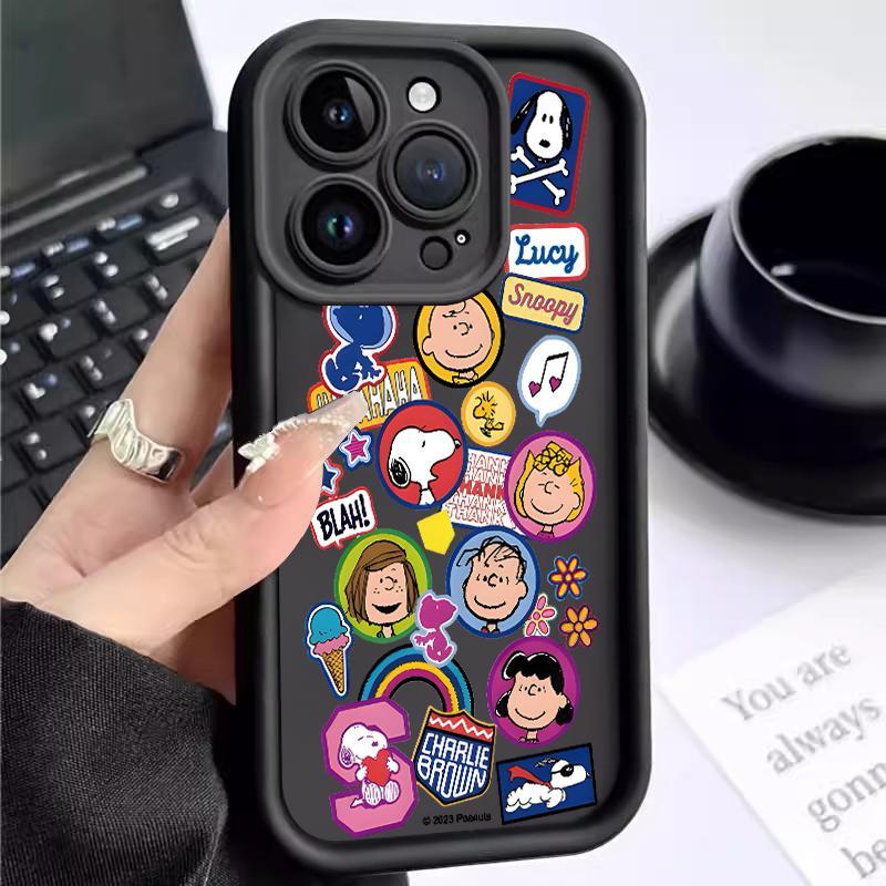 Case OPPO Reno5 4G 5G Reno3 Reno4 F Lite K Z Reno6 Soft Pro Camera Unik Snoopy Kesing Hp