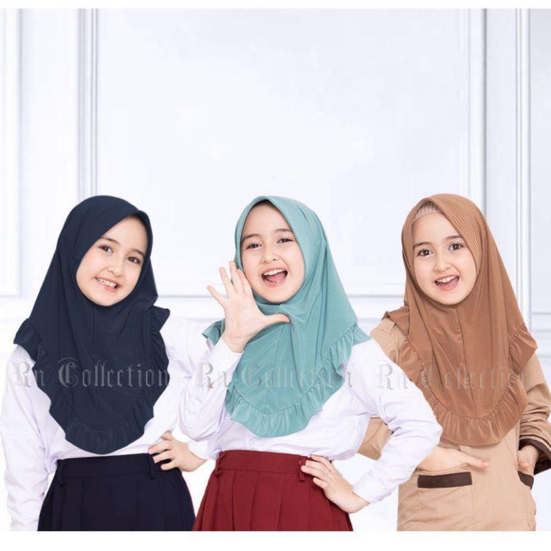 RN HIJAB - Hijab Bergo Pinguin Anak Rempel/Bergo Anak Rempel MF HIJAB