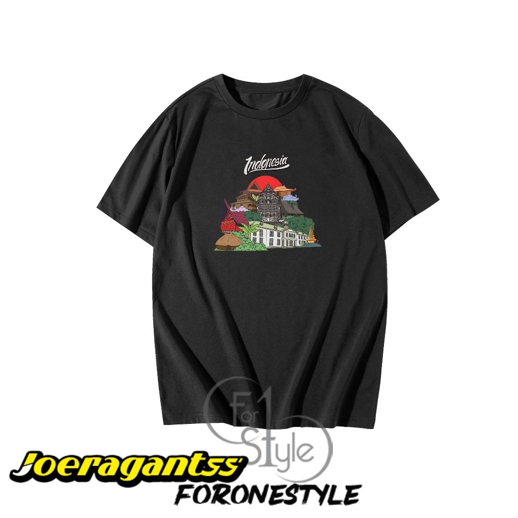 TSHIRT KAOS OLEH OLEH INDONESIA - KAOS OLEH OLEH INDONESIA - BAJU MOTIF RUMAH ADAT