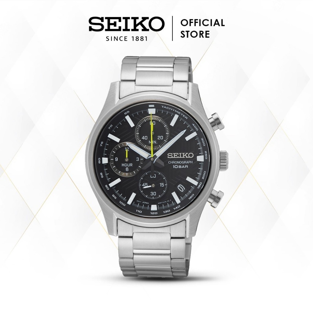 Original 100% Seiko Chronograph SSB419P1 SSB419 Quartz Sapphire Stainless Garansi Resmi 3 tahun