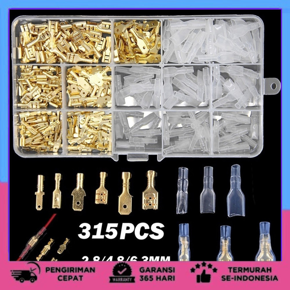 Skun Terminal Gepeng Insulated Connector Male Female 315 PCS TERMINAL SKUN GEPENG KECIL CEWE / SKUN 