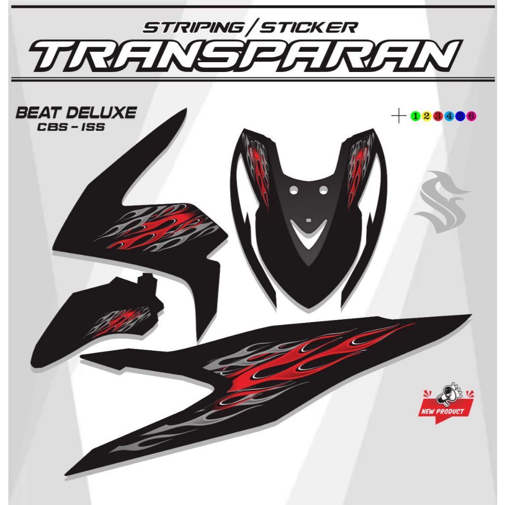 STICKER STRIPING BEAT DELUXE ISS CBS TRANSPARAN STRIPING BEAT