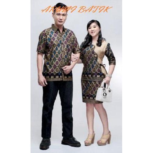 Blouse Rok/Baju/Setelan/Atasan Bawahan Seragam Batik Wanita 1620 Hitam