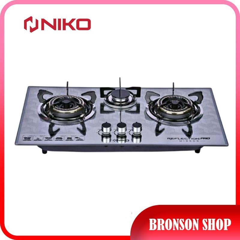 Kompor Tanam / Kompor GAS 3 Tungku NIKO REFLECTION PRO MIRROR