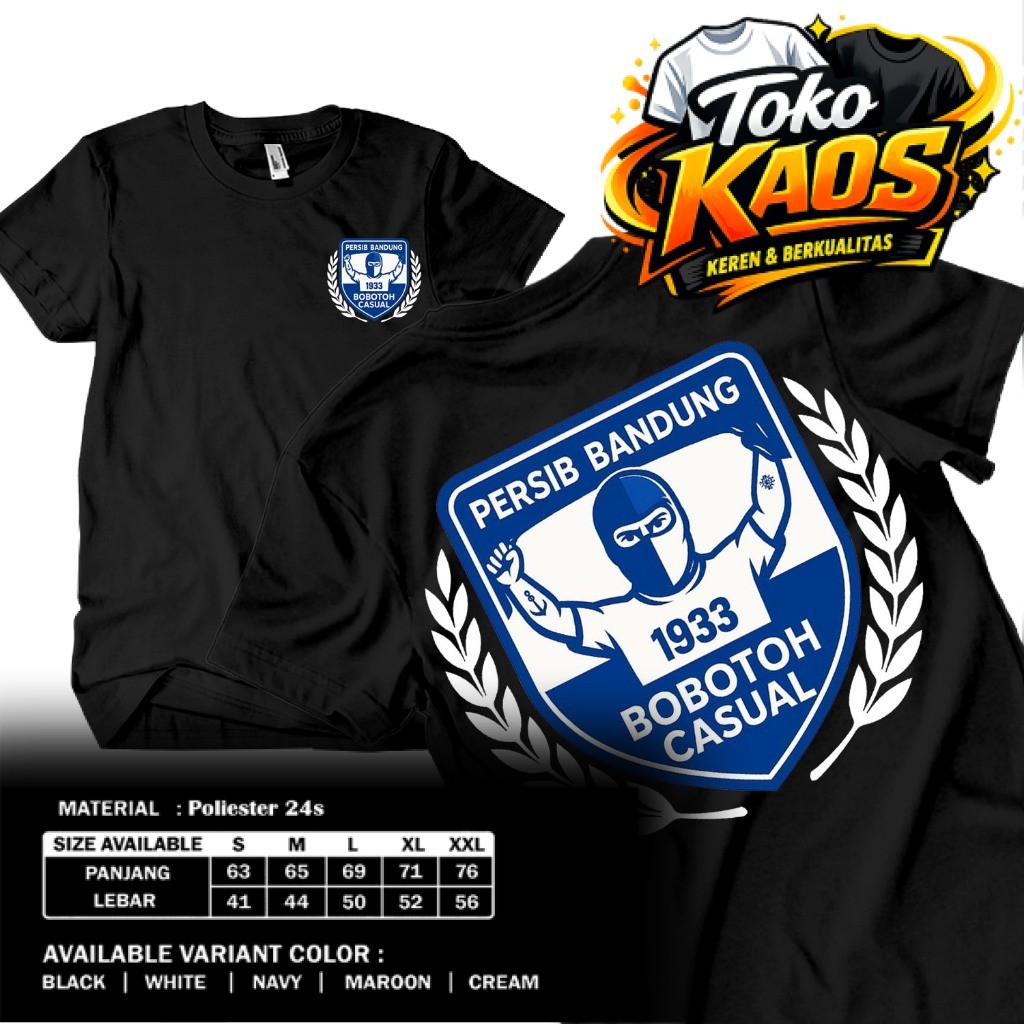 KAOS BOBOTOH PERSIB - TSHIRT DISTRO CASUAL PERSIB HOOLIGANS BANDUNG - KAOS BOBOTOH CASUAL