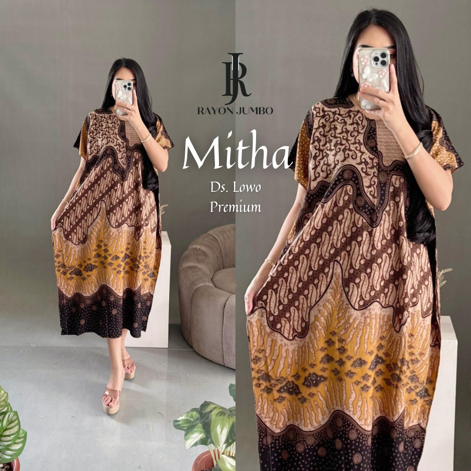 TERBARUU!! Rayon Jumbo - Mitha Daster Lowo LD 140 Busui Bahan Rayon Batik Homedress simple Mewah Ele