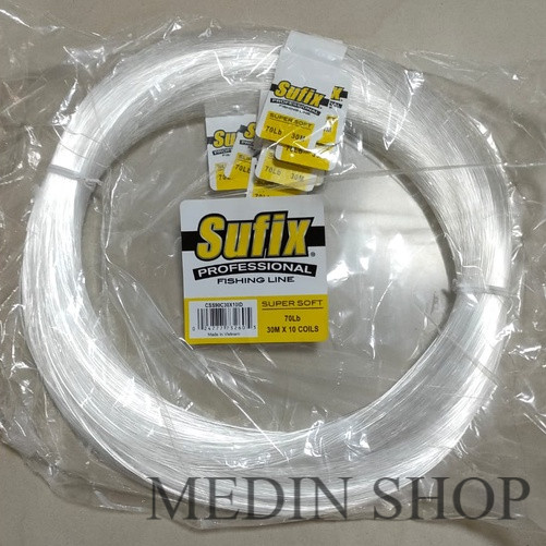 SENAR SUFIX / NYLON / NILON SUPER SOFT WHITE PUTIH / BLUE BIRU SIZE NO. 6LB, 8, 10, 12, 15, 20, 25, 