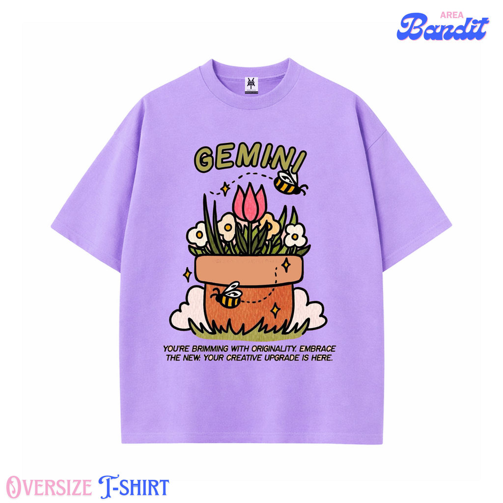 Bandit Area "Gemini" Oversized T-shirt lilac