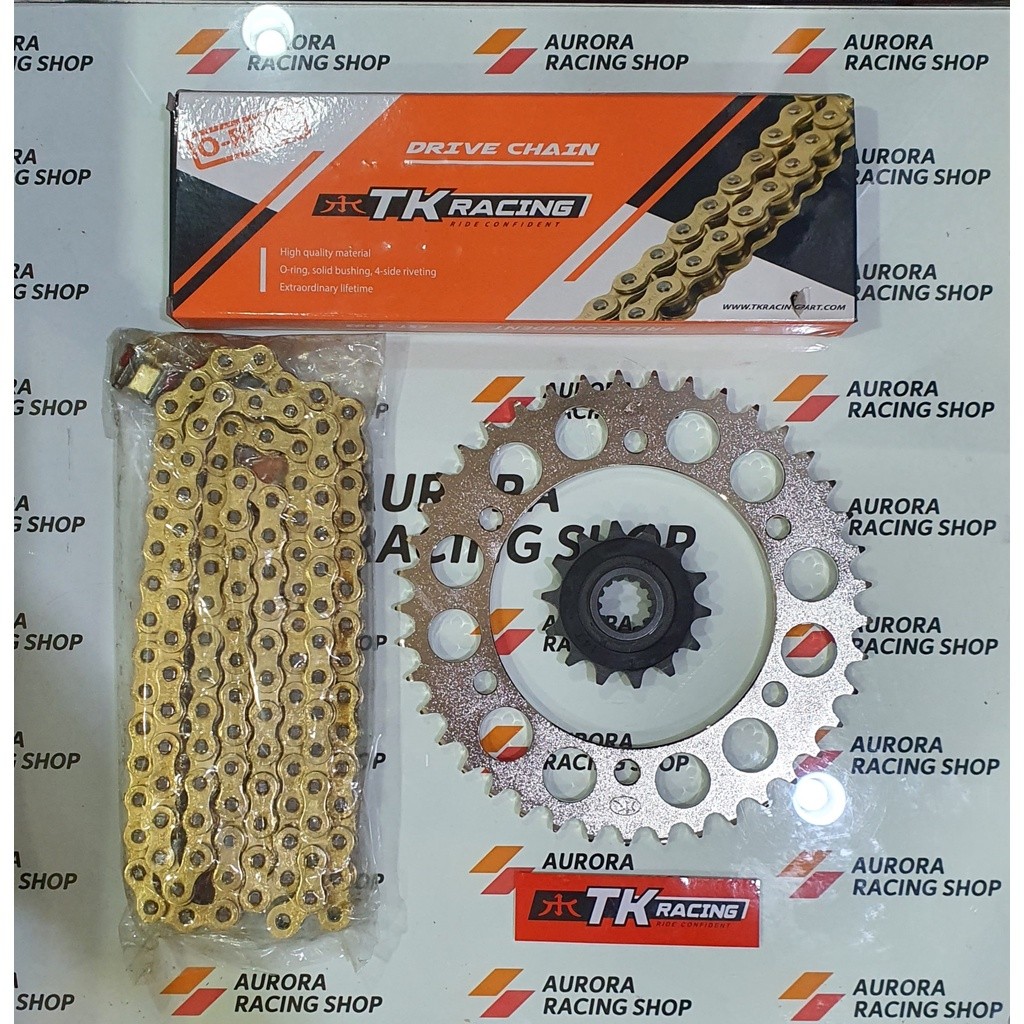 GEAR SET TK HONDA CBR 250 RR & RANTAI TK ORING 520 HPO GOLD ORIGINAL