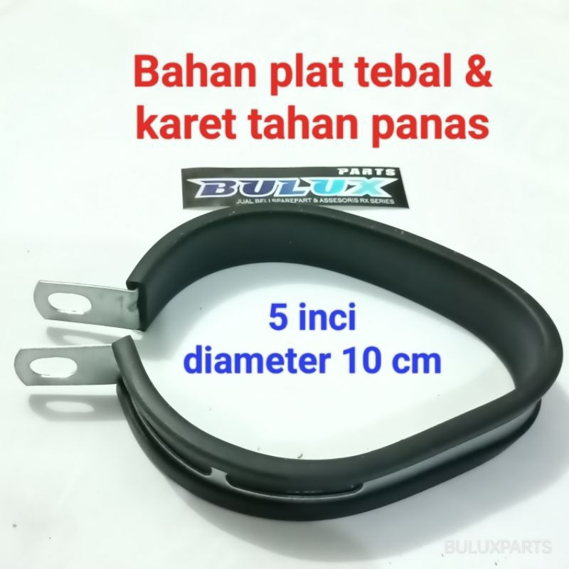 5" INCH KLEM KLEMAN GANTUNGAN SILENCER KNALPOT RACING OVAL