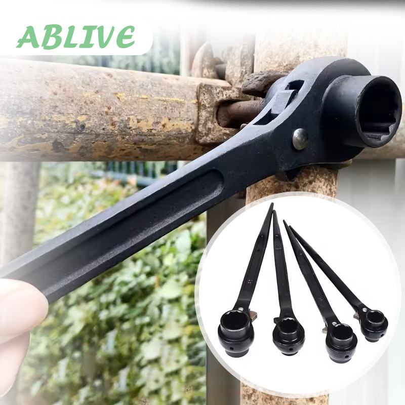 Double Rachet Ring Kunci Pas Skafolding 19 X 24mm Kunci Ring Rachet Skafolding 2 Arah Ring Torsi Tor