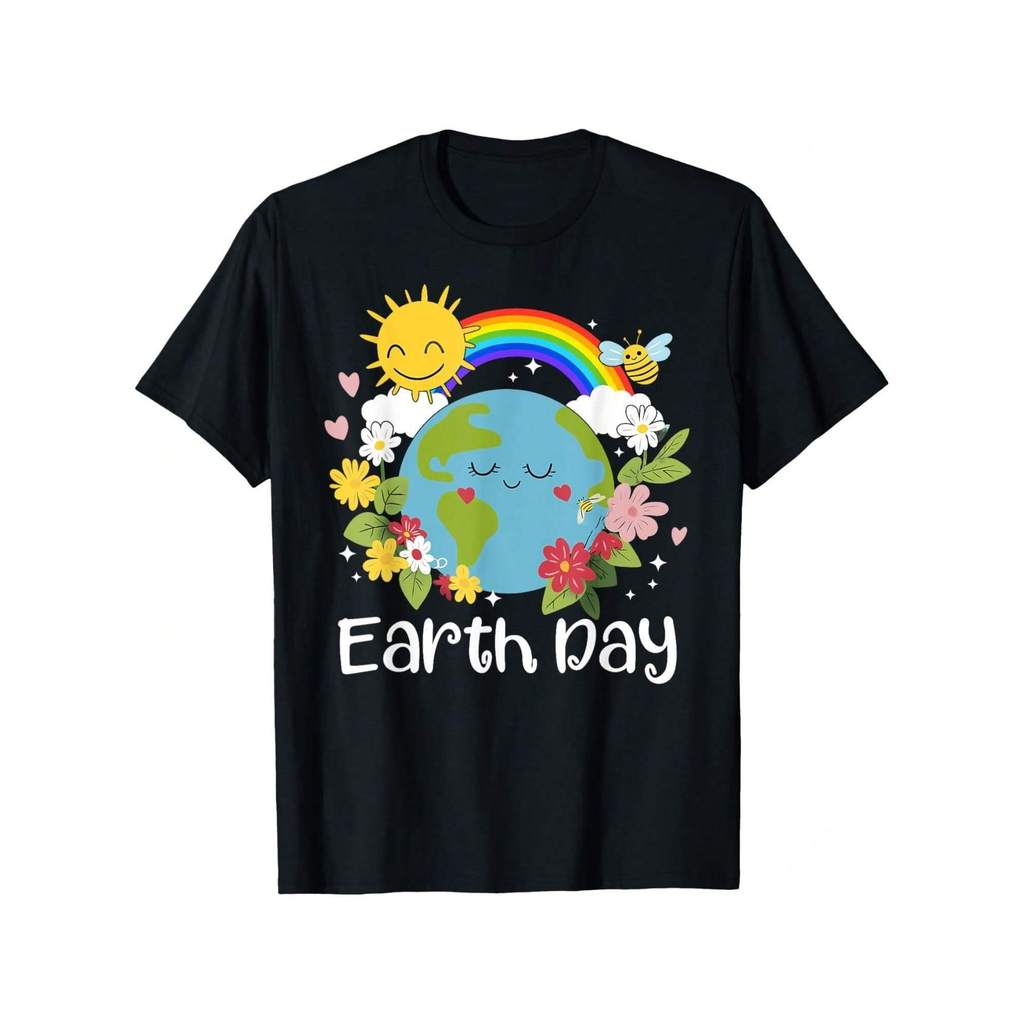 Kaos Hari Bumi, Desain Planet Bumi Lucu, Dukung Selamatkan Bumi