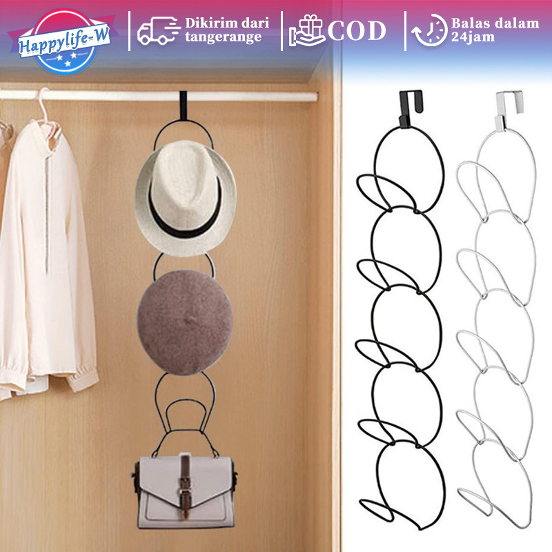 Gantungan Topi Dinding Display Topi Rak Topi Tempel Dinding Multifungsi Rak Topi Gantung