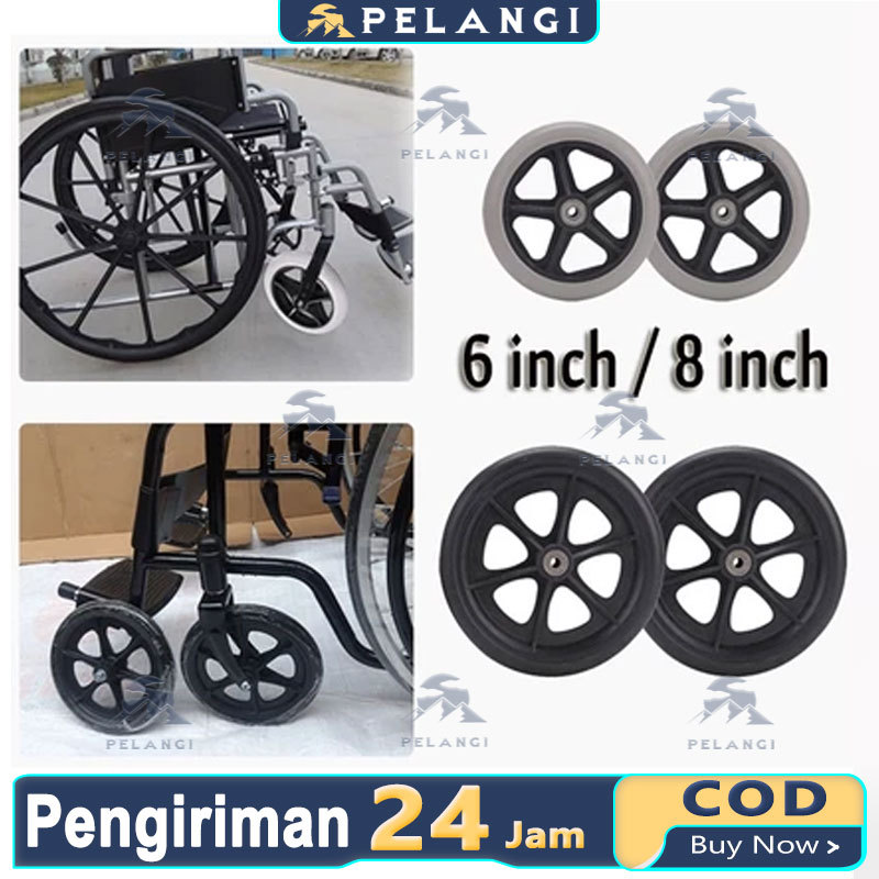 6/7/8 inci Roda Depan Kursi Roda/ Roda Depan Kursi Roda Trevel / Roda Kursi Roda