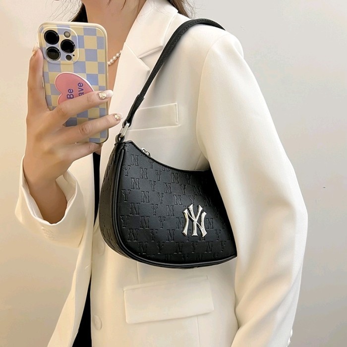 TAS MLB BAG WOMENS MONOGRAM EMBO HOBO BAG NY AUTHENTIC