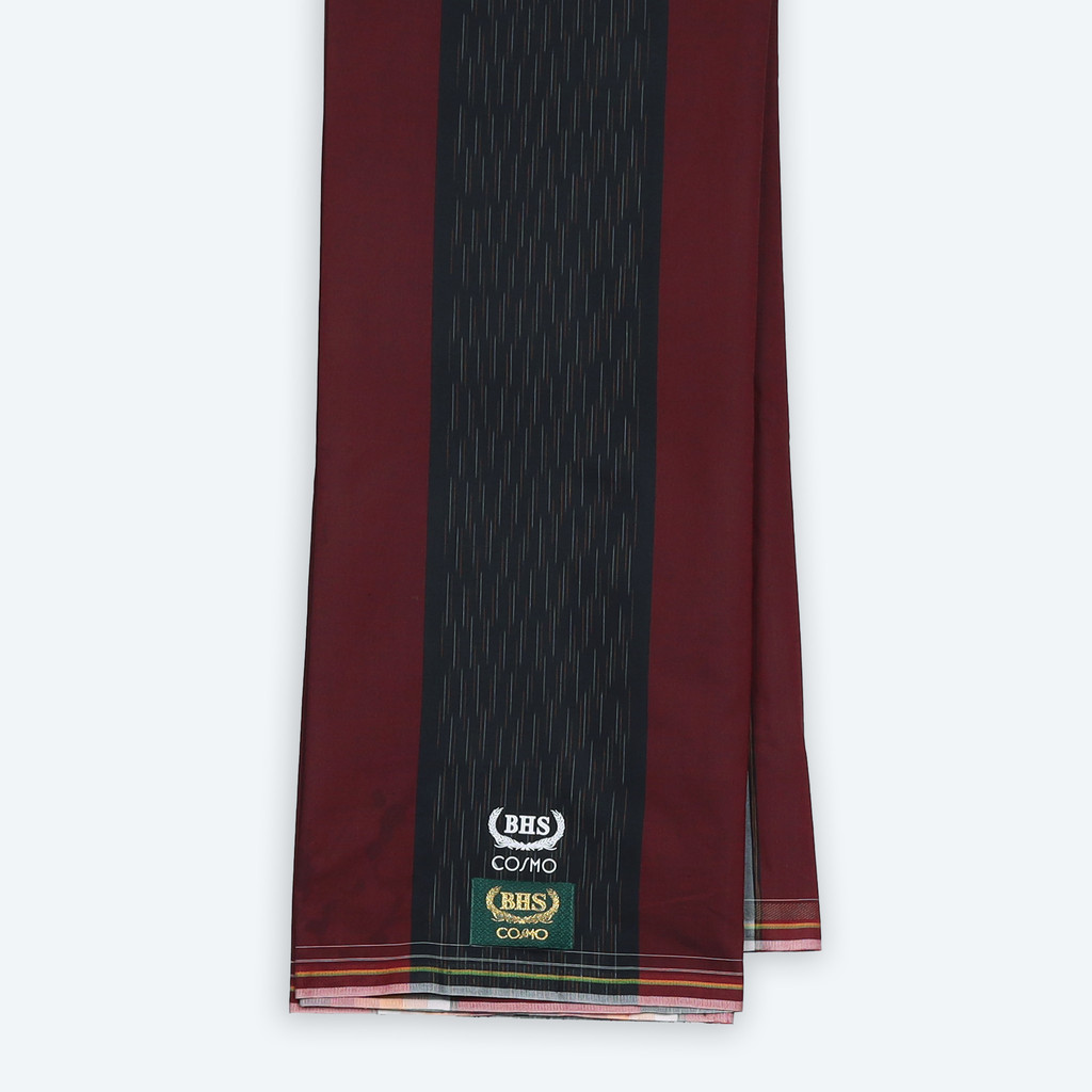 Sarung BHS Original 100% Asli | Sarung BHS Cosmo Gold Motif K26 PPS Hitam Merah 02