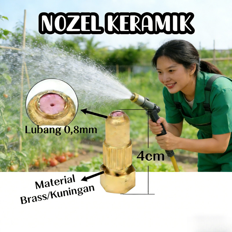 Nozel KRAMIK TU26 Thailand Keramik Shield Anti Karat untuk Mesin Sprayer 2 Tak 4 Tak TNK 777 Nozel K