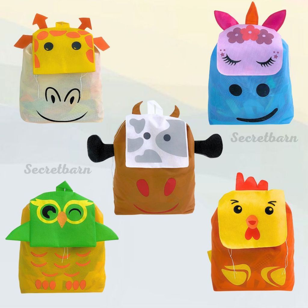 Tas Souvenir Ultah Anak BENETTON Goodie Bag Ransel Birthday Spunbond Ulang Tahun Souvenir Bingkisan