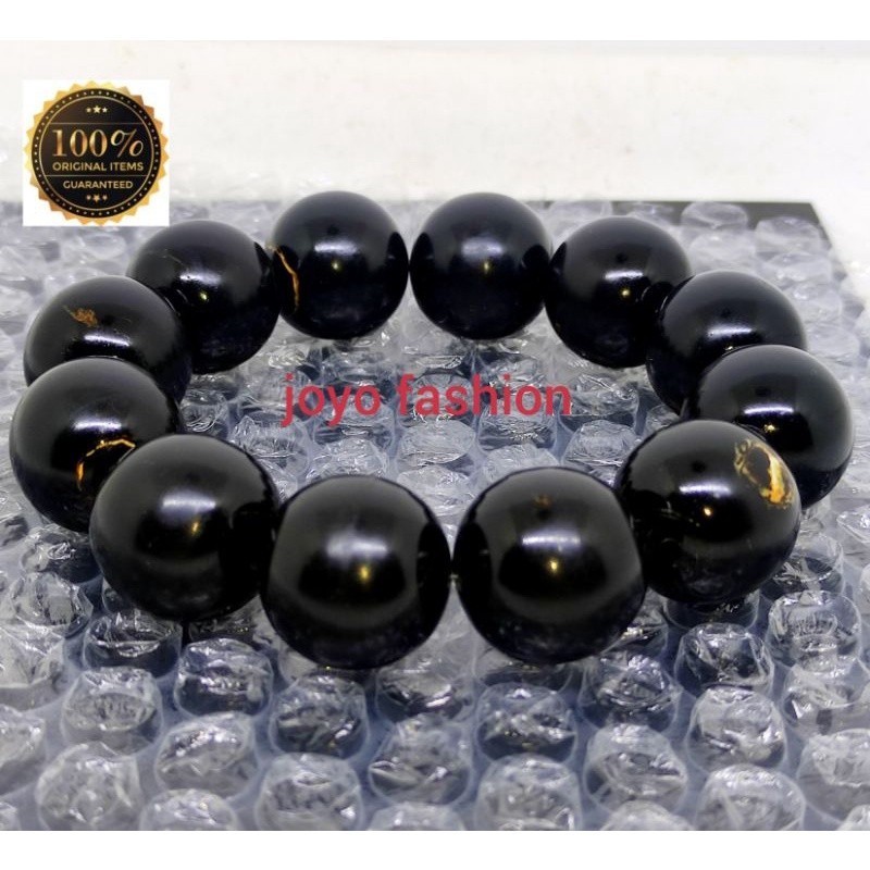 GELANG TASBIH FOSIL AKAR BAHAR ASLI JUMBO 2CM