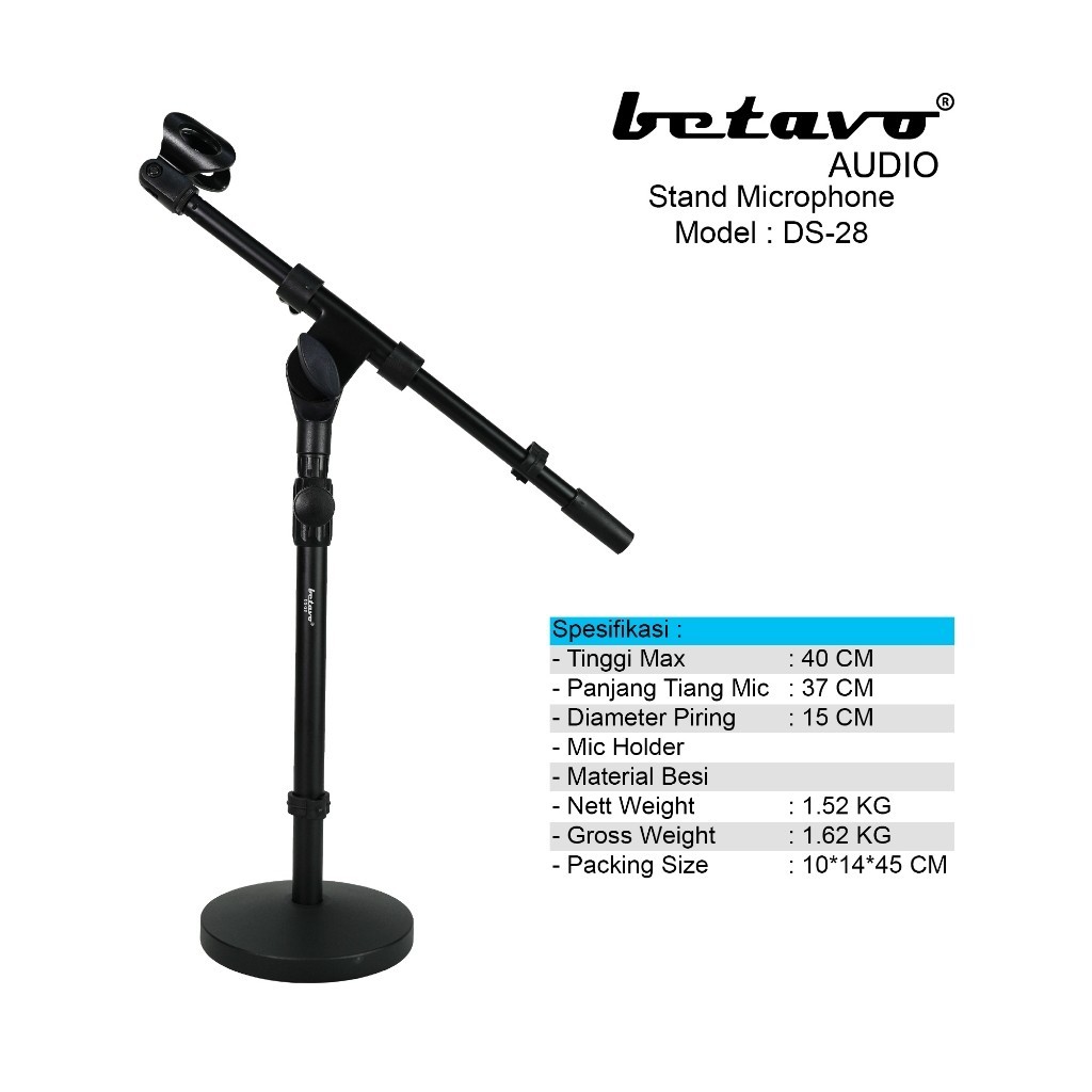 Betavo Audio Professional STAND MIC DS 28 BETAVO | Stand Mic Meja
