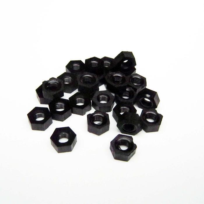 Mur Hex Nut M2 Nylon Nilon Plastik baut ulir 2mm