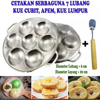 Cetakan Kue Apem Telur Puyuh Cetakan Telur Dadar Mini Cetakan Martabak Mini 7 Lubang