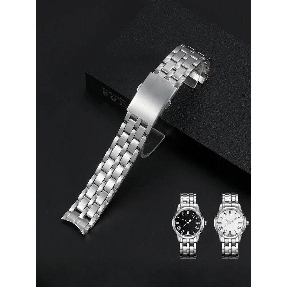 For Tissot T033 Watchbands Fantasy Classic Silver with Tool T033410 T033210 Series Replace Original 