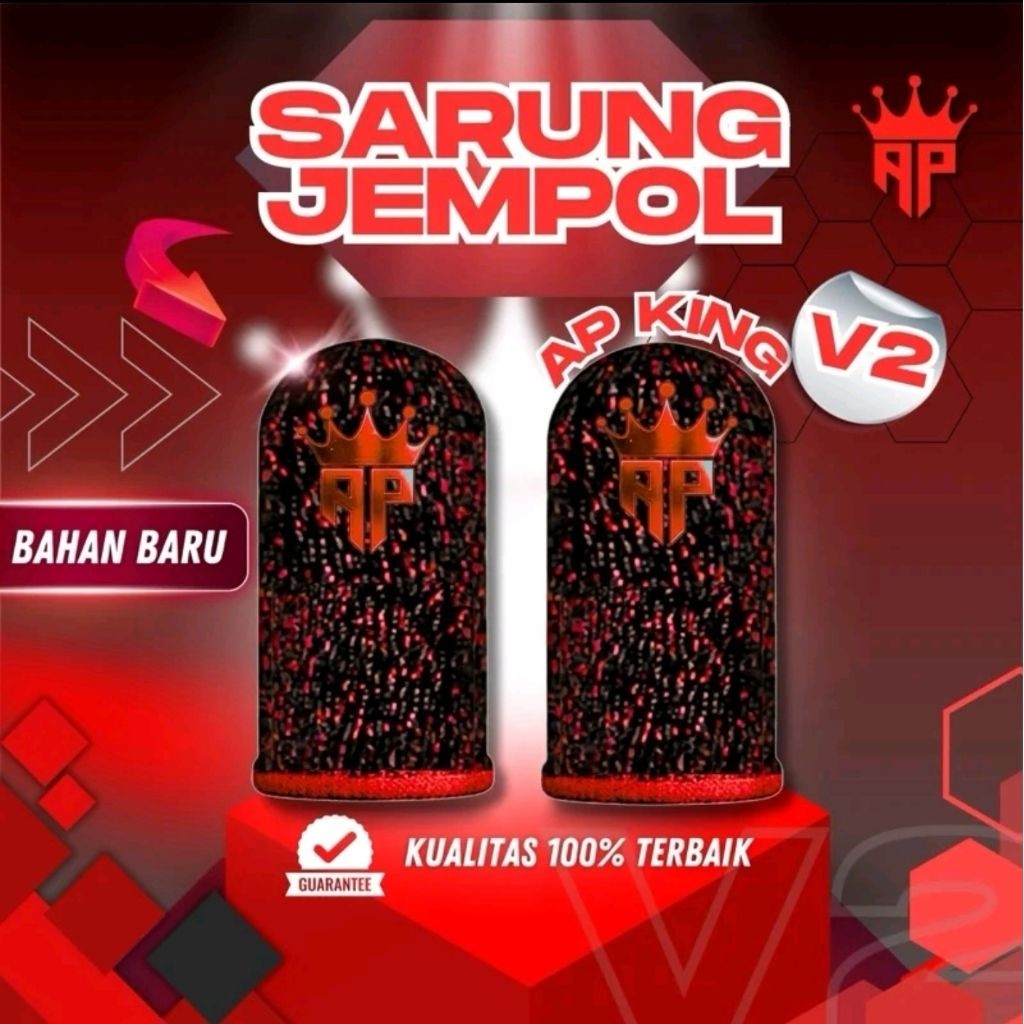 (FREE DM )SARUNG JEMPOL AP KING V2 MENGKILAP REFLEKTIF sarung jempol pro player free fire