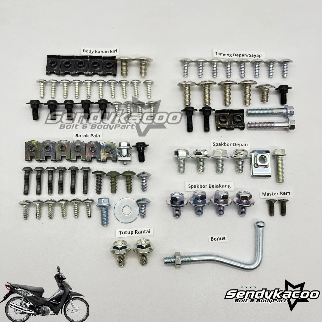 BAUT SUPRA FIT NEW FULL SET / Baut Batok Supra fit New