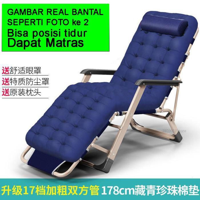 KURSI MALAS LIPAT KURSI SANTAI LESEHAN ZERO GRAVITY CHAIR Sofa 2 - Biru