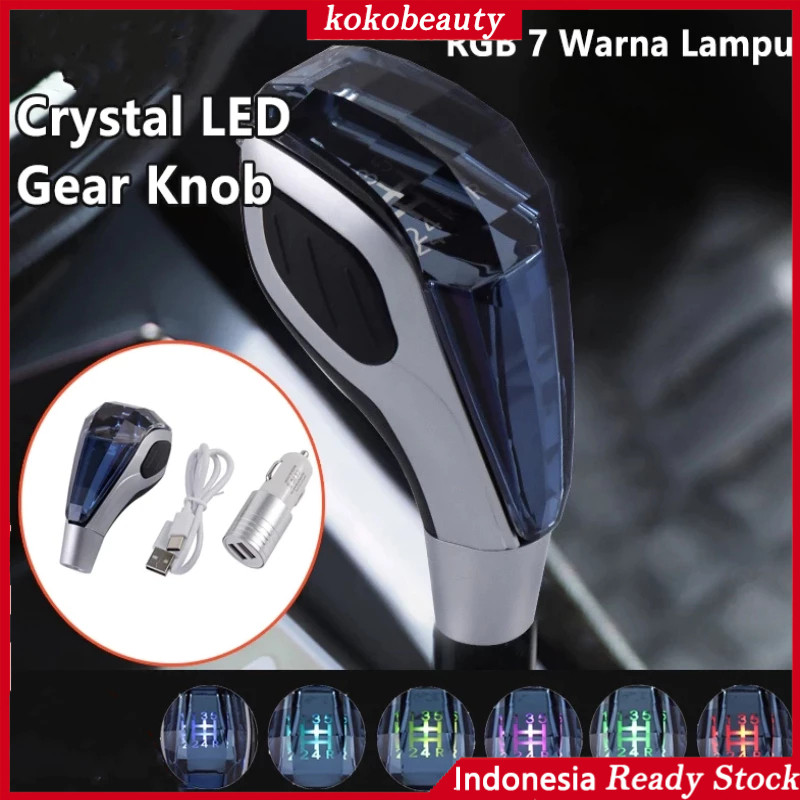 SUNMORNING    Shift Knob Crystal For Toyota Honda Led Light Transmisi Otomatis Tuas Persneling Handl