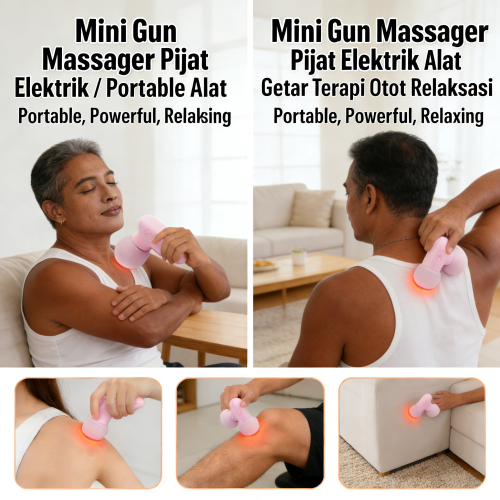 Getar Otot Alat Pijat Mini Elektrik Portable