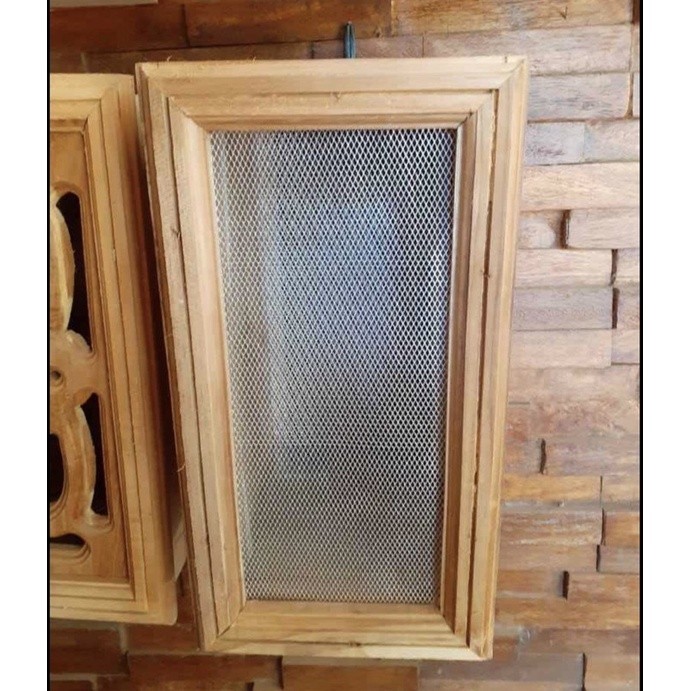 Loster Ventilasi Udara Kawat Nyamuk Kayu Jati Ukuran 13x30 Cm