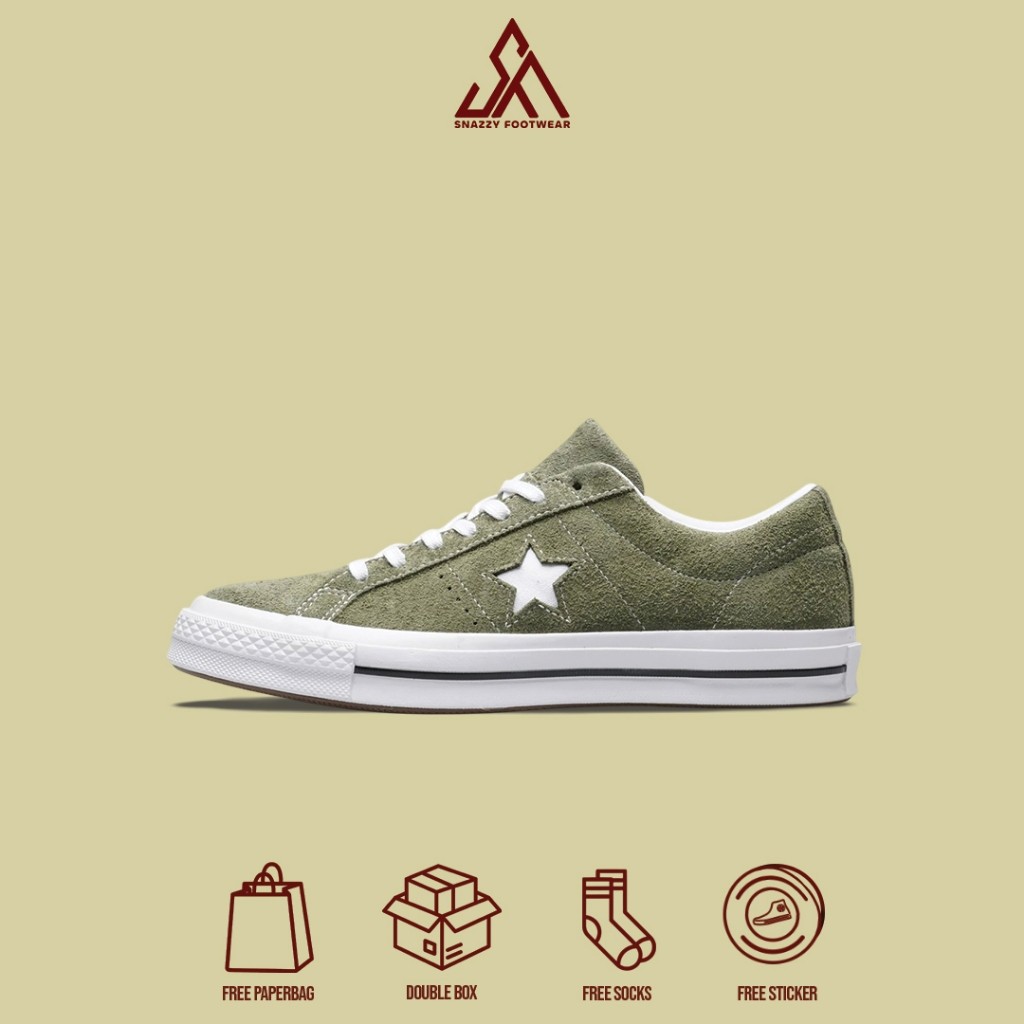 Sepatu Sneakers Converse One Suede Star Ox Field Surplus 100% Original Unisex