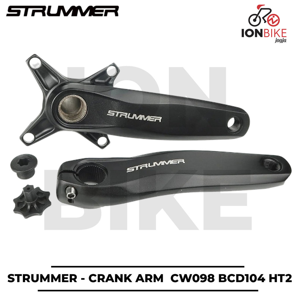 CRANK ARM Strummer CW098 BCD 104 Hollowtech 2 HT2 165mm 170mm - Crankset Set CW-098 104mm Hollow Tec
