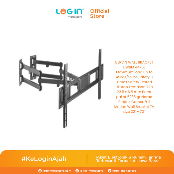 BERVIN WALL BRACKET BWBM 4475L