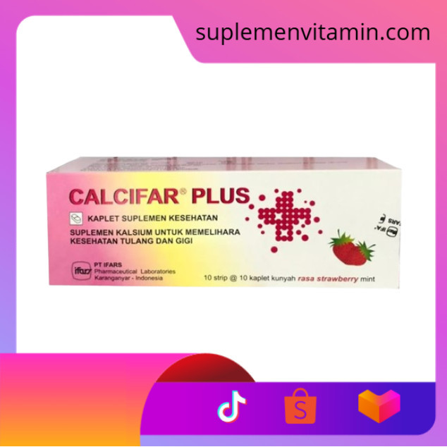 Calcifar Plus Suplemen Vitamin dan Mineral Original Ifars - Box isi 100 Kaplet