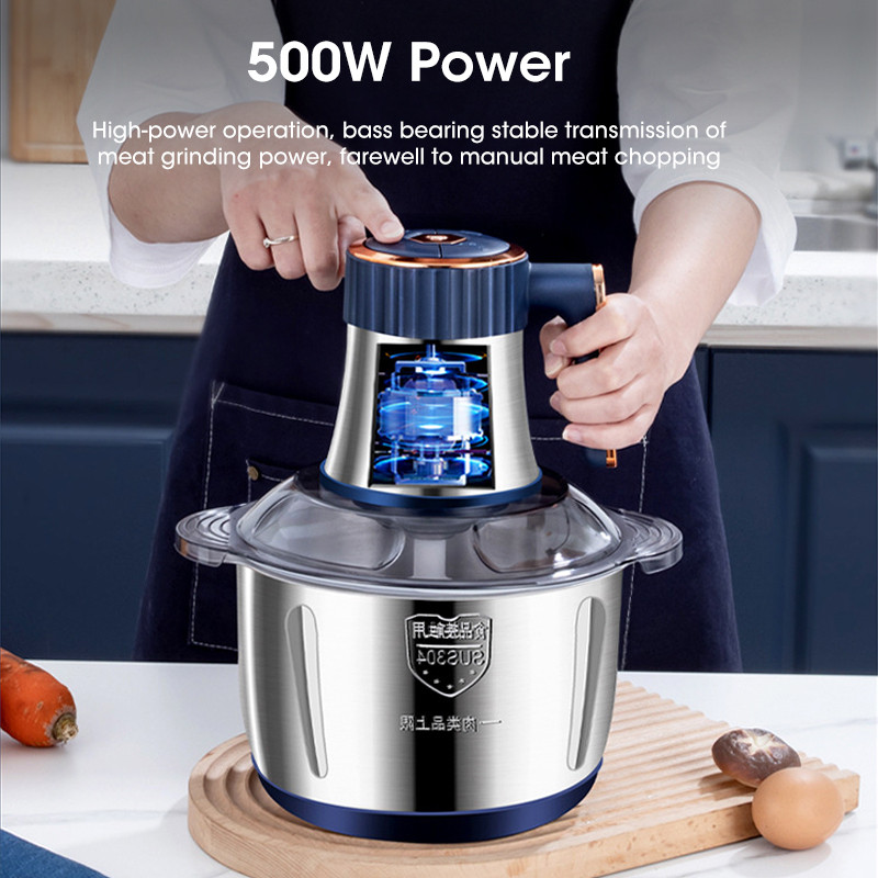 5L Electric Meat Grinders 304 Stainless Steel Food Crusher Multifunctional Vegetable Slicer Chopper 