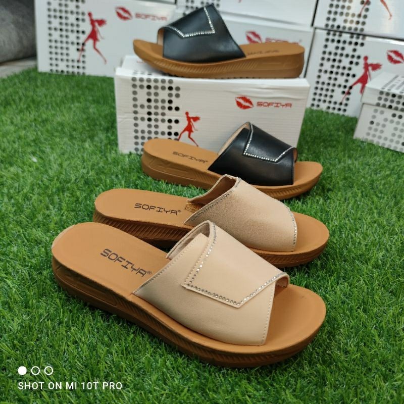 SOFIYA ORI 1787 10 TEPLEK SENDAL / SANDAL WEDGES WANITA IMPORT  3CM / SANDAL SLOP