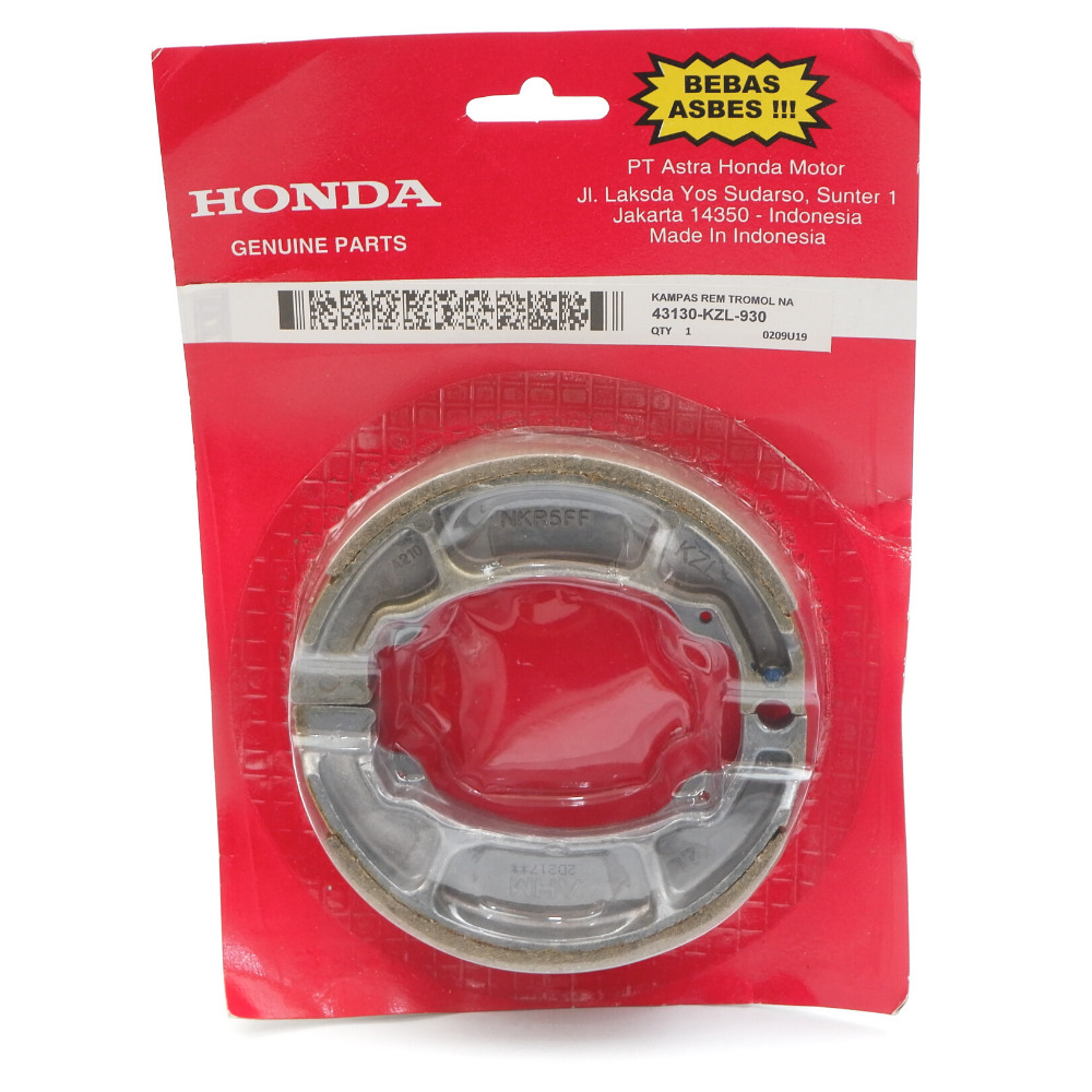 kampas rem honda beat Kampas Rem Tromol Belakang Honda Beat KZL Original singgihsusilo