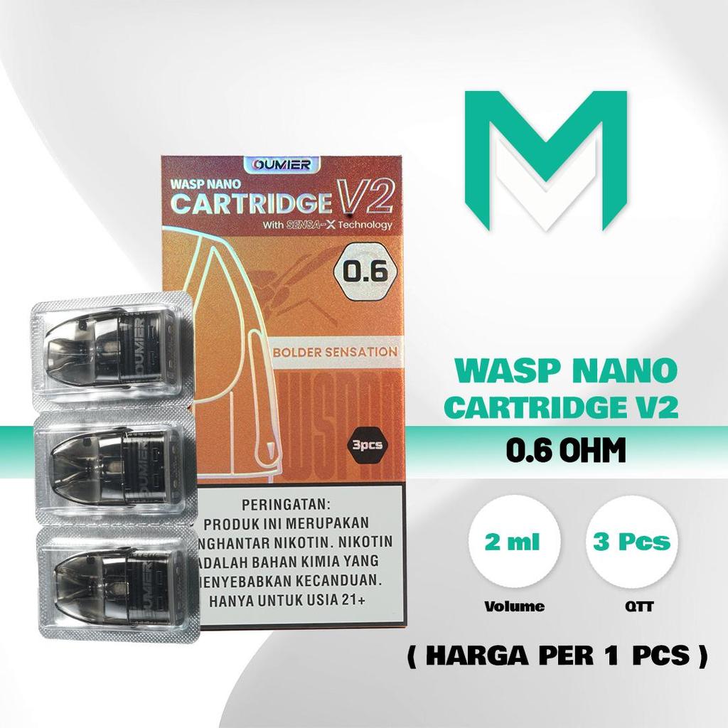 Replacement Cartridge Wasp Nano V2 Pod 0.6 Ohm 2ML By Oumier