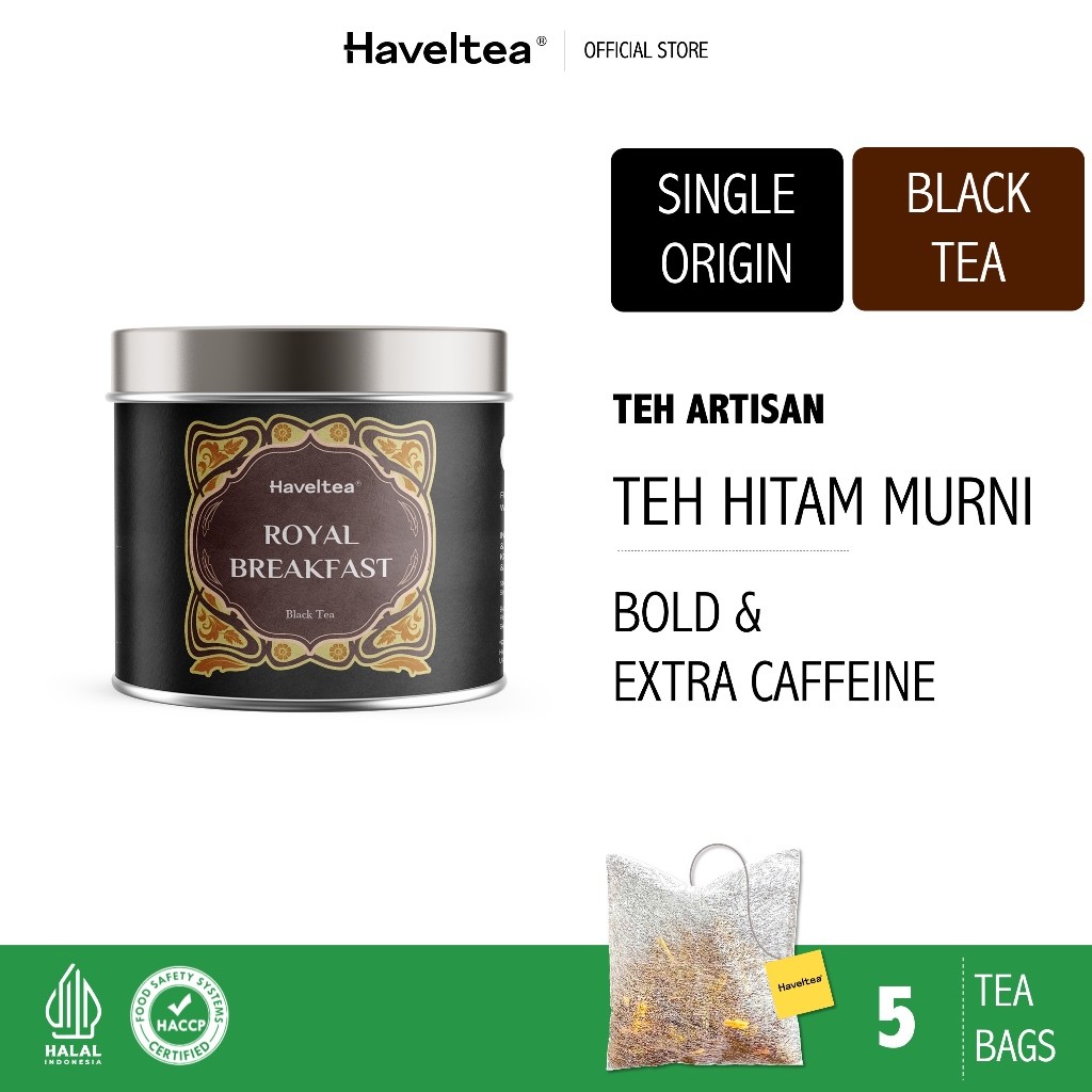 Haveltea Royal Breakfast Black Tea Teh Hitam Premium Artisan Tea Strong Bold 5TB