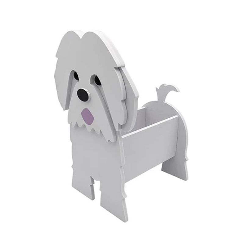 AEE8Cartoon Pet Dog Flowerpot Assemblable Dog Flower Pot Multiple Pet Dog Breeds Garden Pot