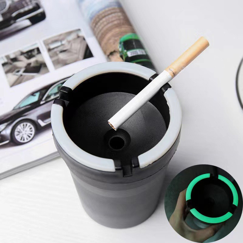 Car Ashtray Portable Luminous Ashtray Funnel Ashtray Cigarette Smoke Cup Ashtray Holder Accessories 
