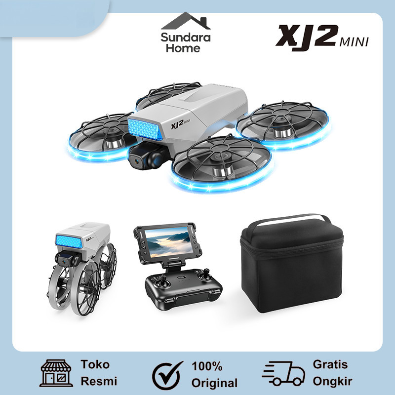 Sundara Xj2 Mini Drone 8K Double Kamera Layar Rc Foldable Brushless Kamera Udara Pesawat tak berawak