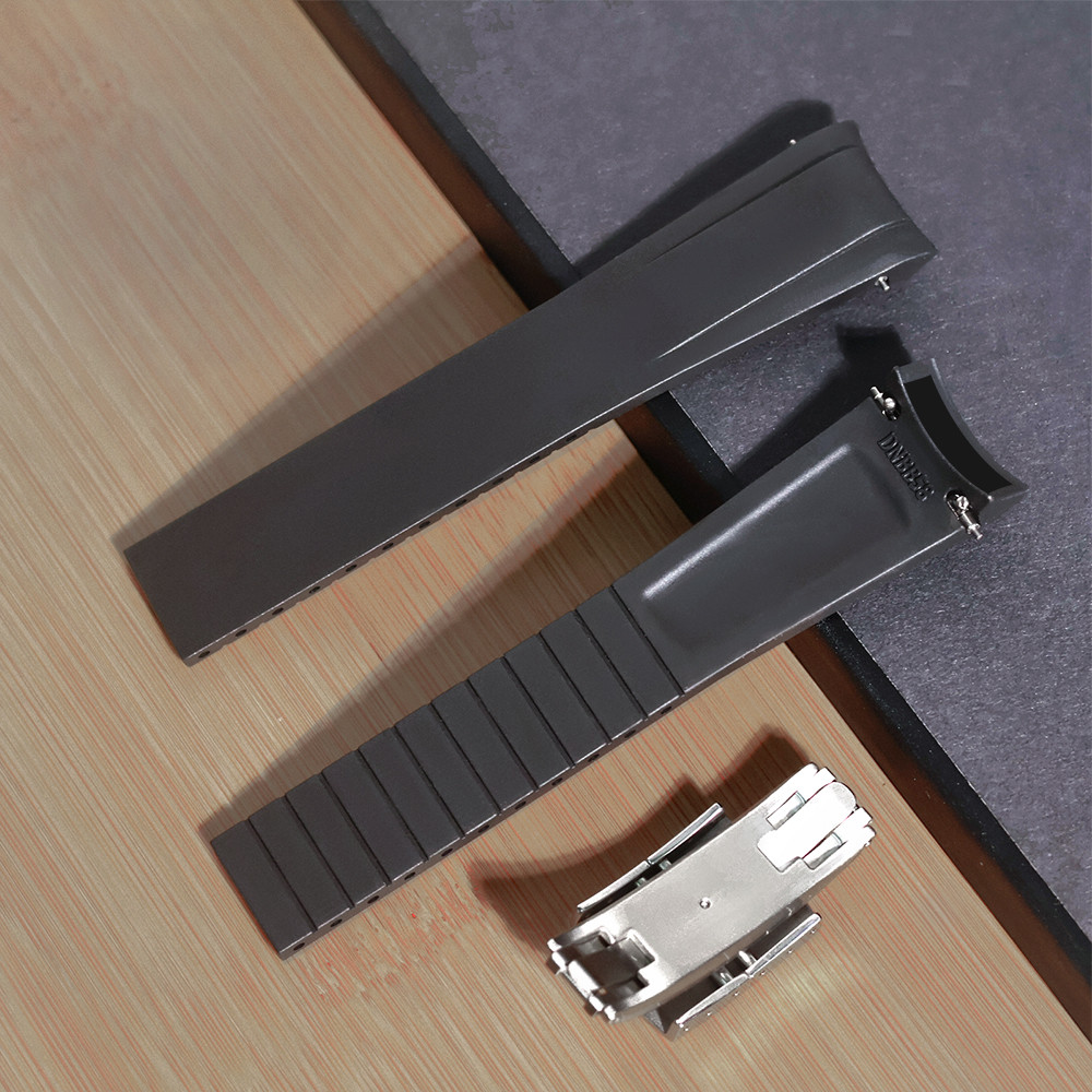 CTS 20mm Fluoror ubber Strap Compatible For Tudor BB58 Black Bay 58 & Ranger 39 Fold New Deisgn 316L