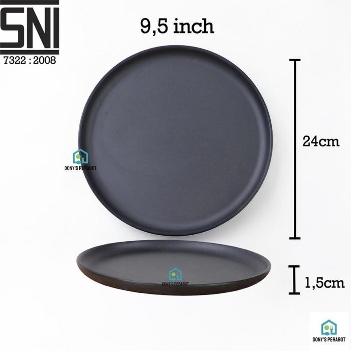 saleRISSHIN Piring Bulat Melamin Asli 100% (Motif Granit) 9/10 Inch Tebal Bebas BPA Mewah Ala Resto 